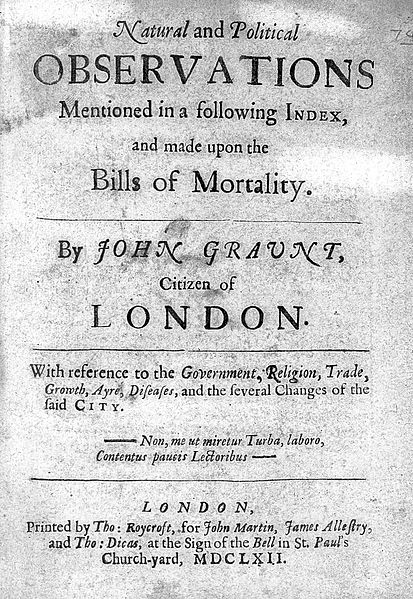 Bills of mortality John Graunt